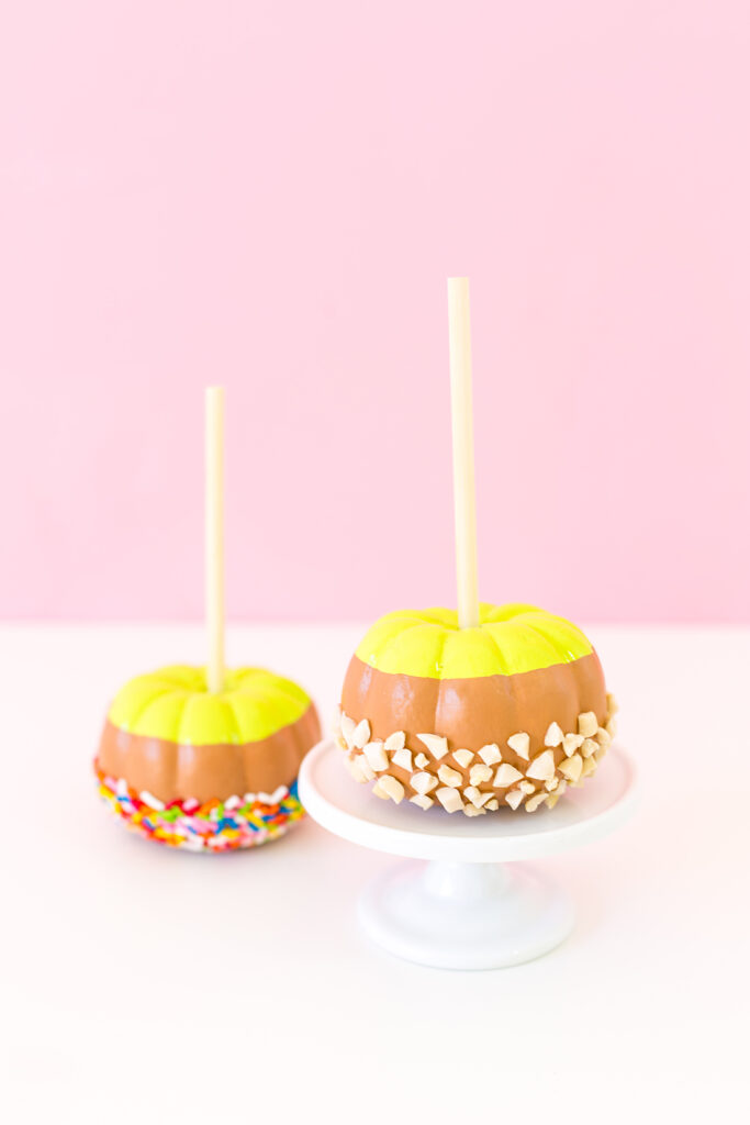 » DIY Caramel Apple Decorated Pumpkins