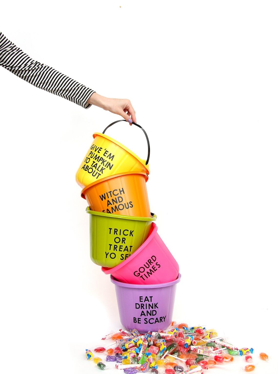 DIY Pun TrickOrTreat Candy Buckets On Design*Sponge Aww Sam
