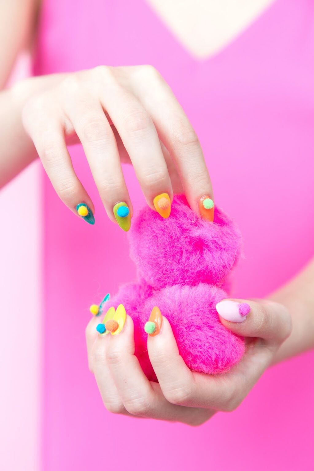 DIY Pom Pom Nail Art Aww Sam