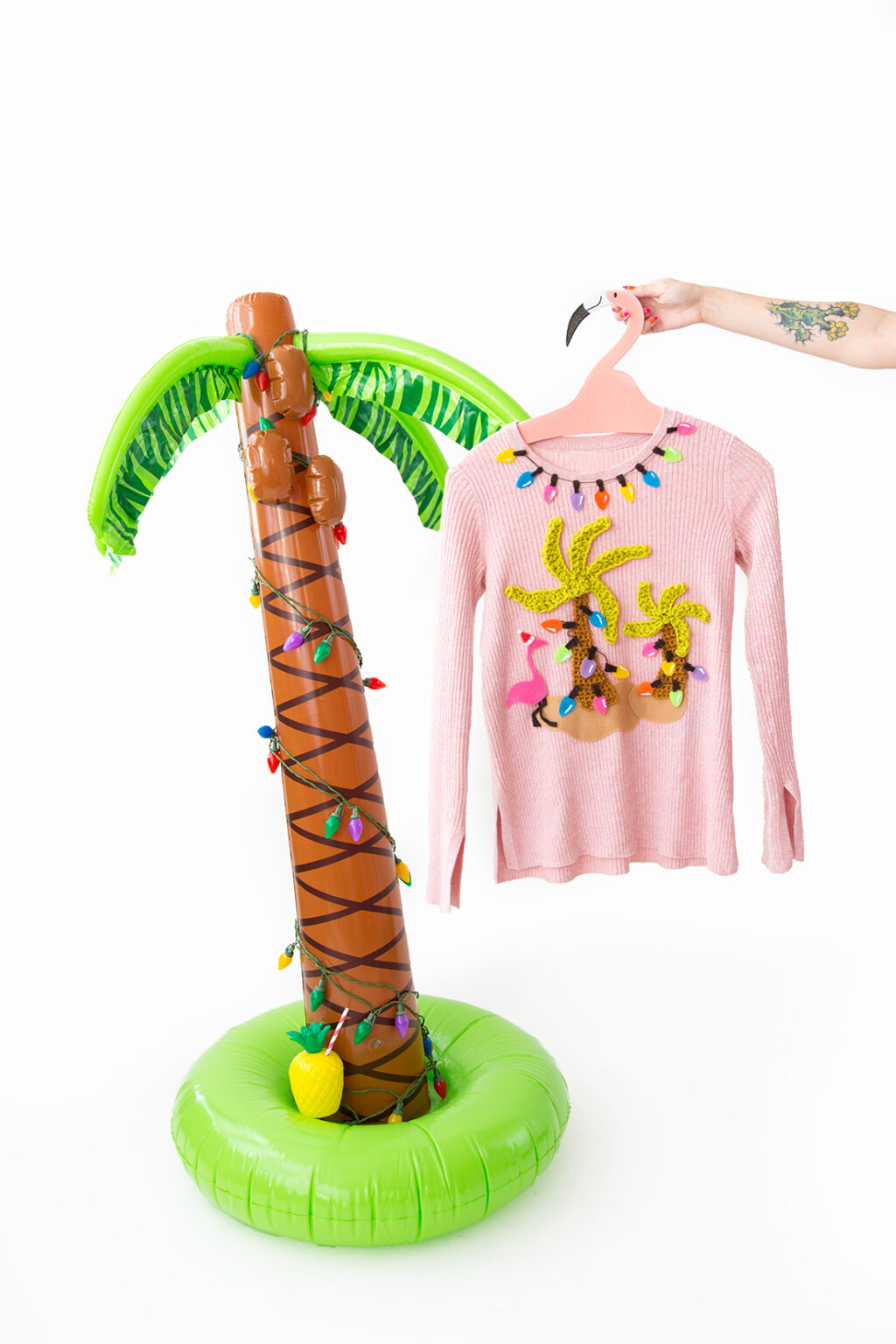 tropical christmas sweater