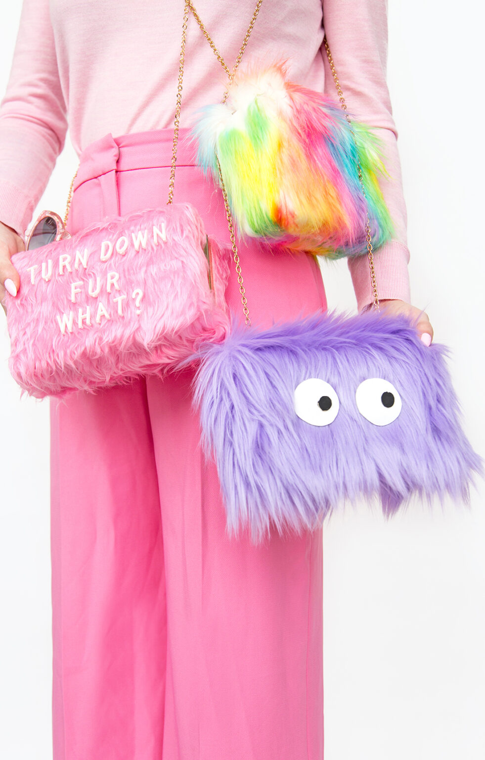 DIY Colorful Faux Fur Clutches Aww Sam