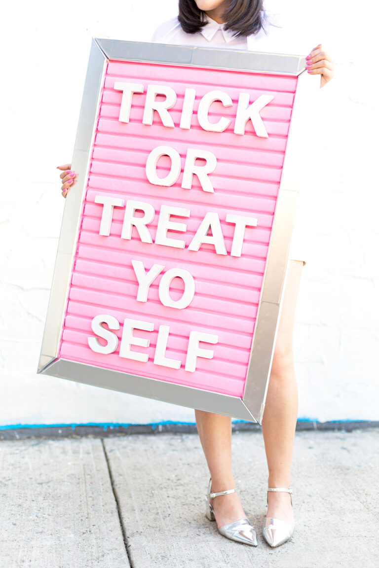 DIY Letter Board Halloween Costume Aww Sam