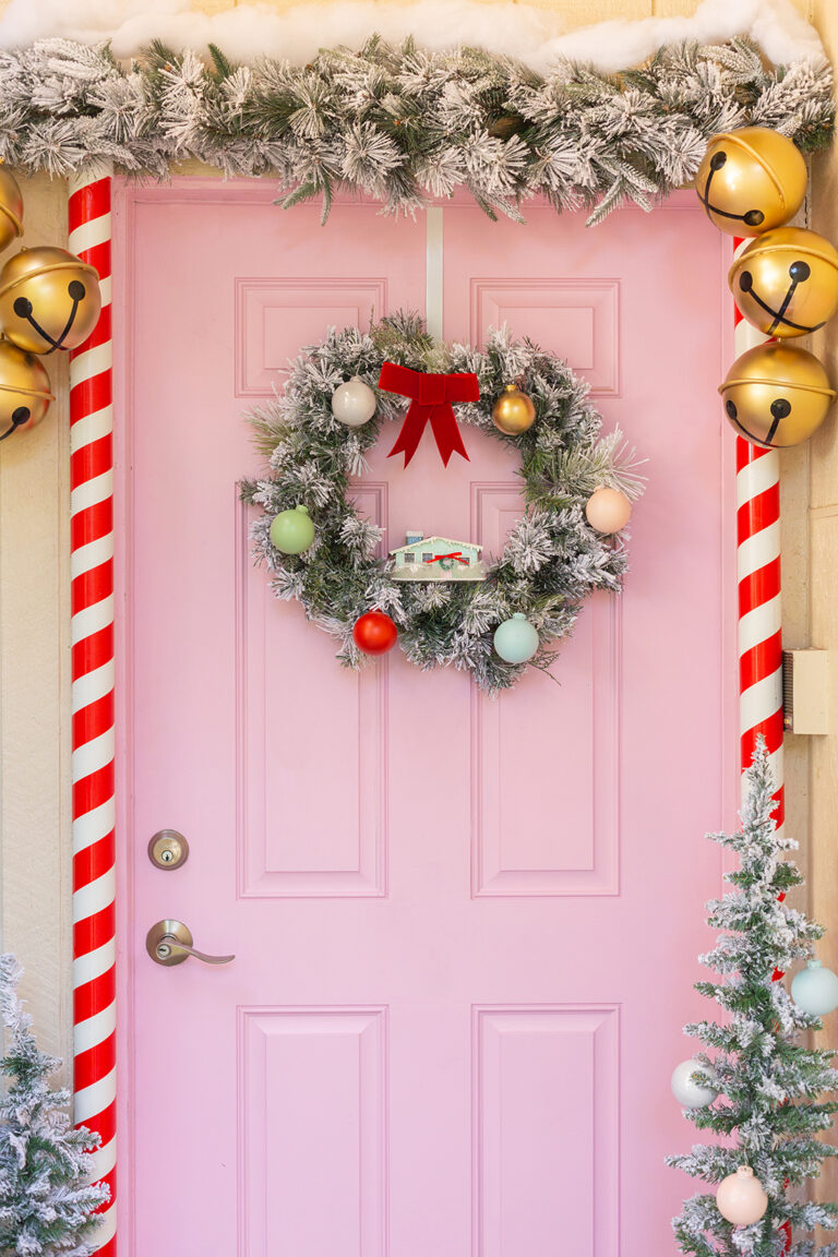 DIY Vintage Kitsch Deer + Our Holiday Door Decor – Aww Sam